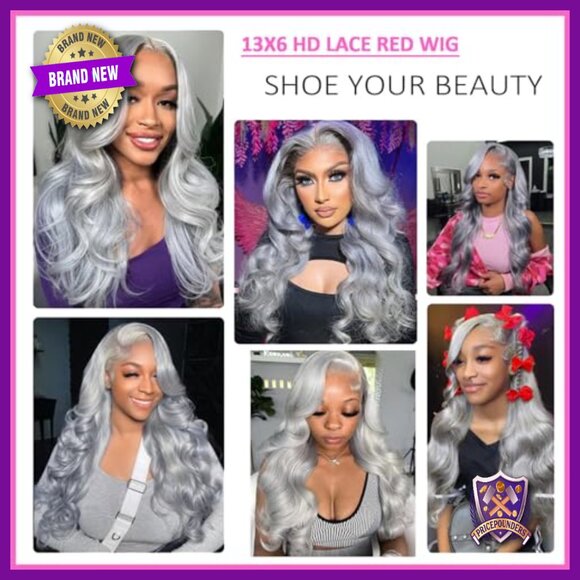 26 Inch Human Hair Lace Front Wig 180% Density Body Wave Glueless